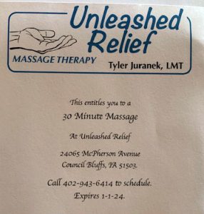 30 Minute Massage Gift Certificate