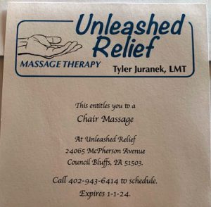 Chair Massage Gift Certificate